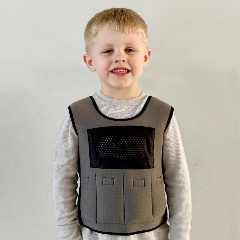 Weighted Vest for Kids Compression Vest for Children with Sensory Issues Autism ADHD Adjustable Kids Weighted Vest Includes 6 Removable Weights Medium Ages 5 to 9